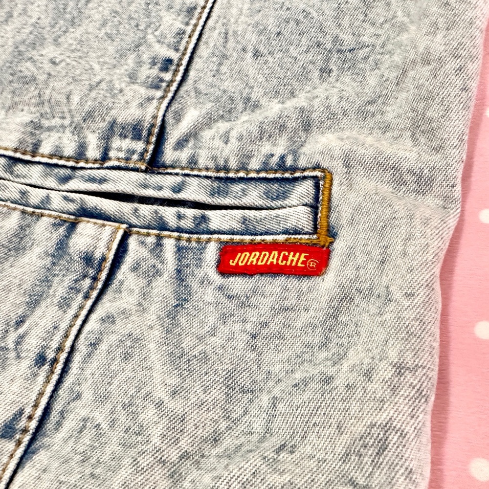 VTG 80s 90s Jordache Denim Vest with Bows - Picture 5 of 16